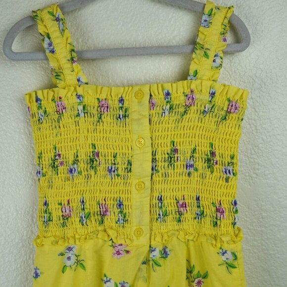 Janie‎ and Jack Yellow Wide Leg Floral Romper Size 2T - Picture 4 of 5